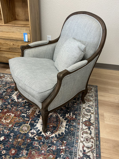Antoinette Linen Driftwood Bergere Chair