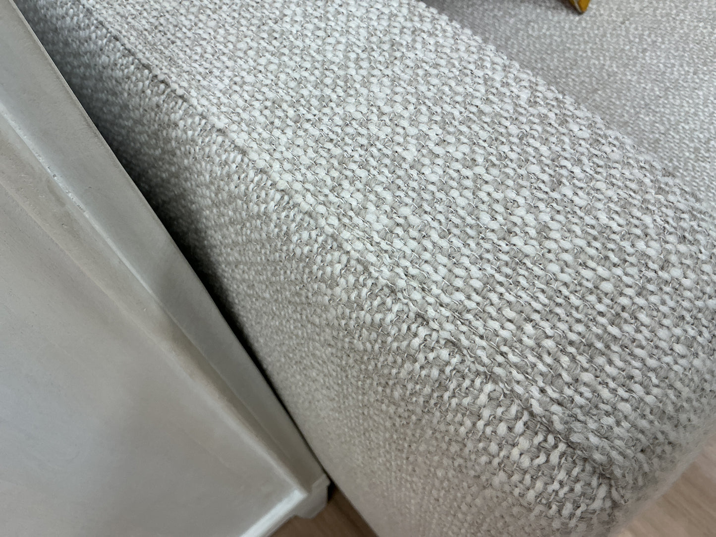 Deep Seat Alabaster Boucle Sofa