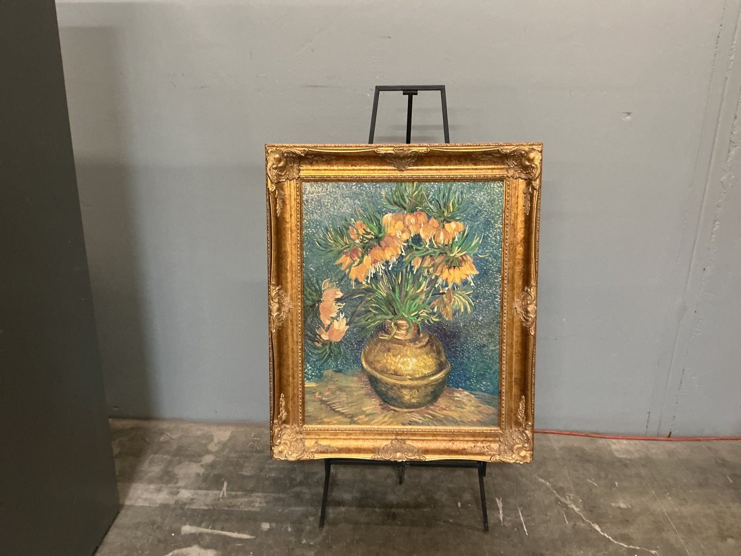 “ Fritillaries In Copper Vase” Framed Print
