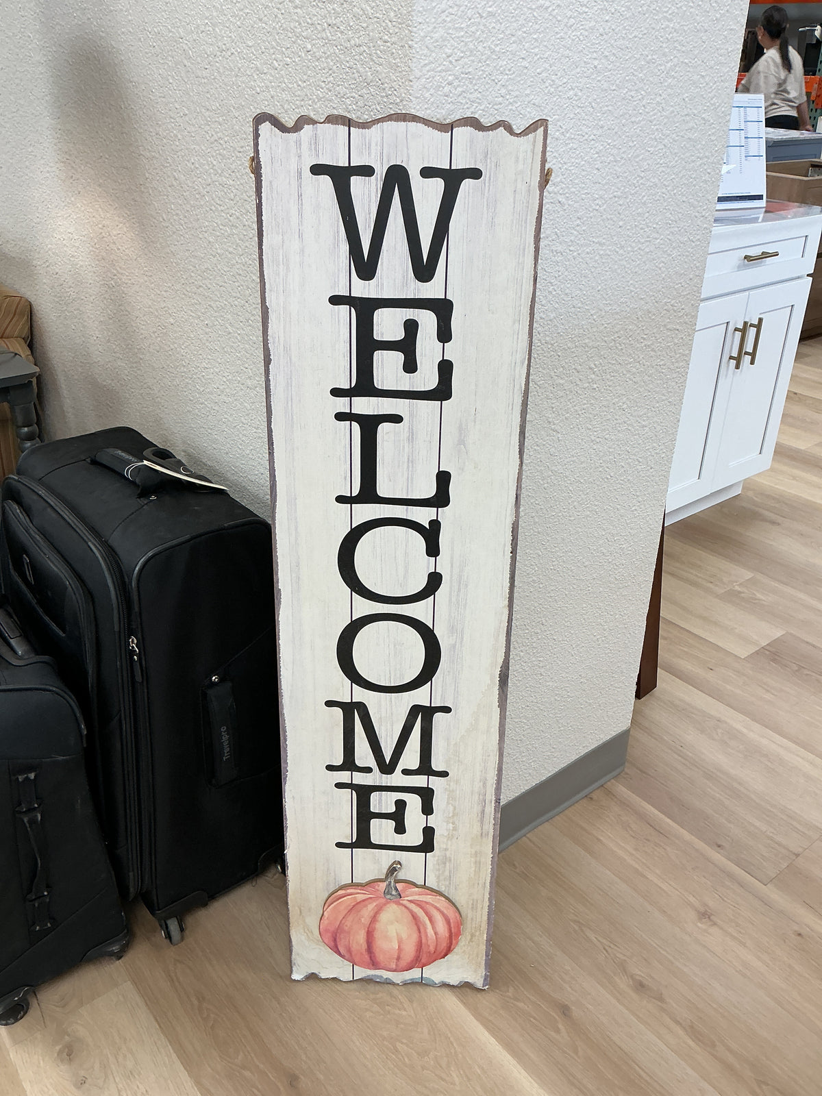 Reversible Welcome Holiday Porch Board Sign