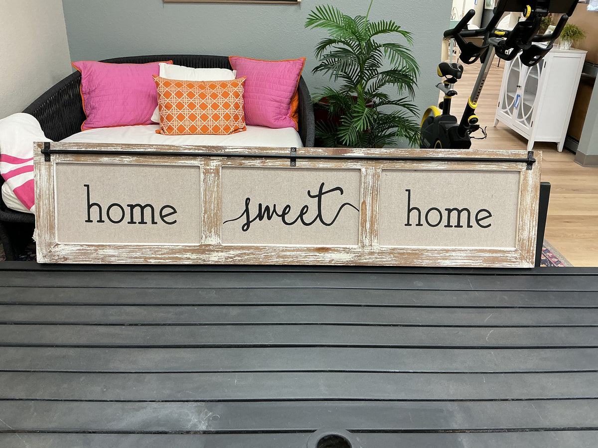 Home Sweet Home Rustic wood Canvas Sign