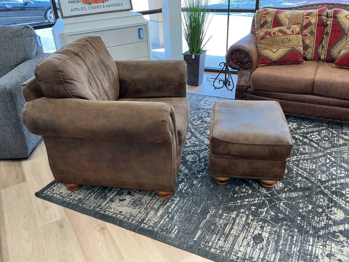 Broyhill Microfiber Armchair w/Ottoman