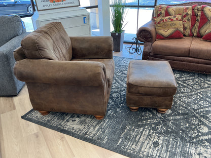 Broyhill Microfiber Armchair w/Ottoman