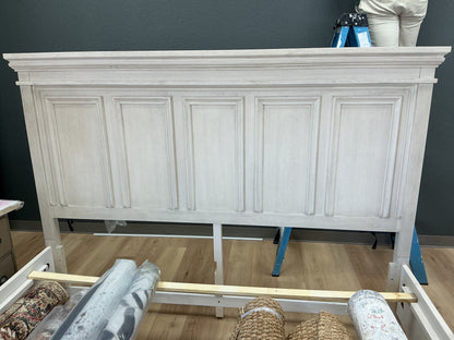 Caraway Aged Ivory King Estate Panel Bed