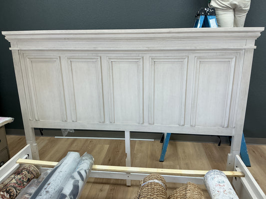 Caraway Aged Ivory King Estate Panel Bed