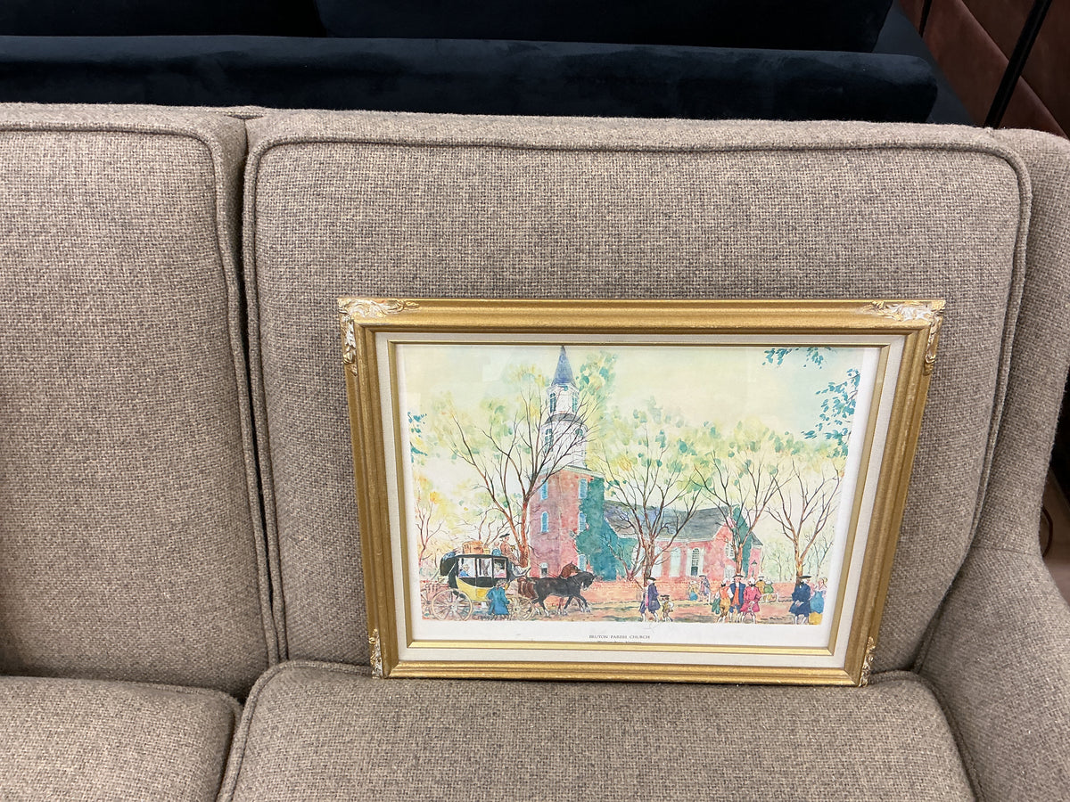 Vintage Framed Print “Briton Parish Church” by James Preston