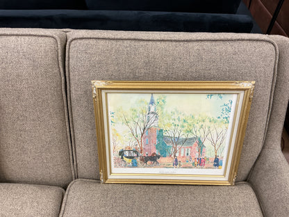 Vintage Framed Print “Briton Parish Church” by James Preston