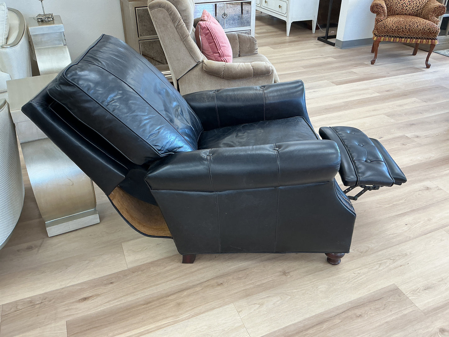 Hooker Leather Push Back Recliner