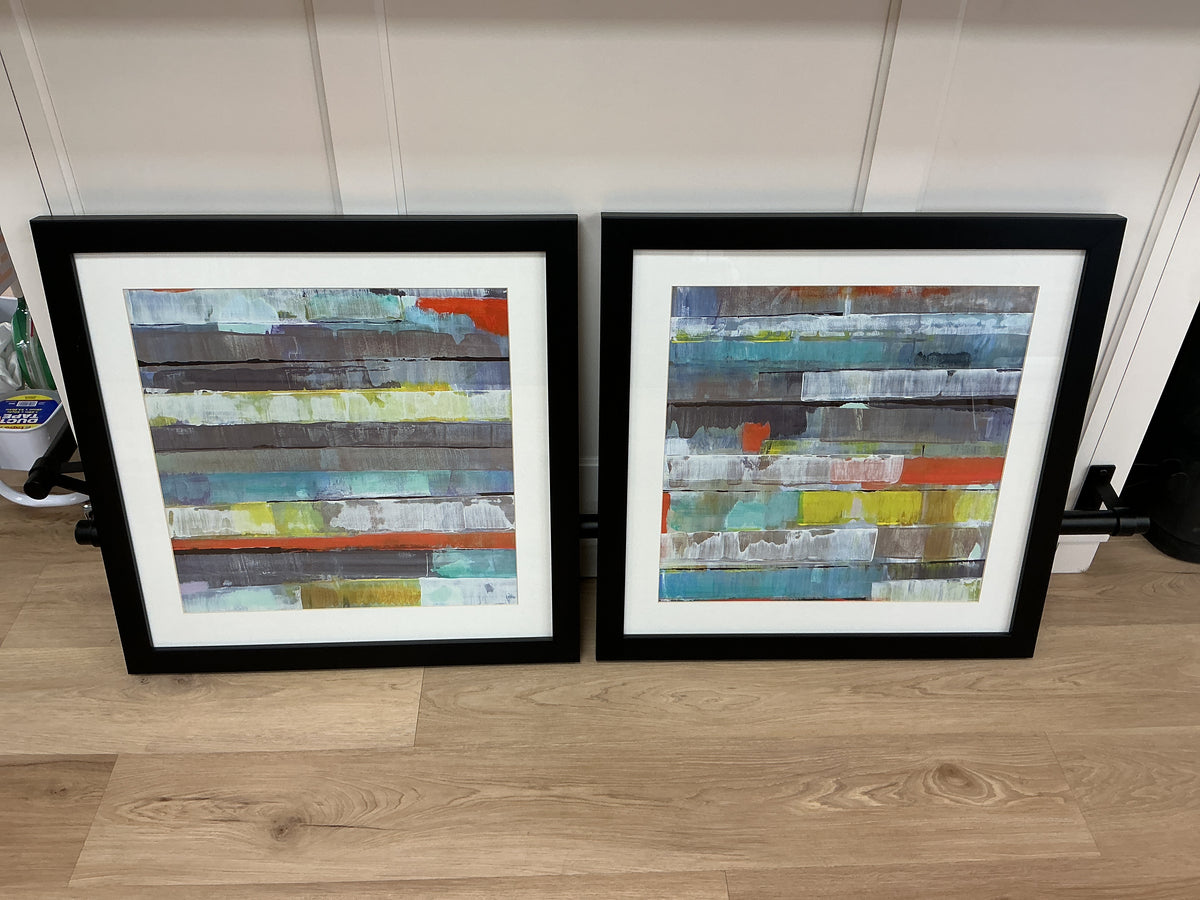 Metro Geometric Abstract Framed Prints