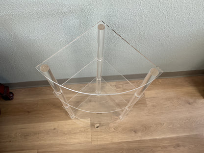 Modern 3-Tier Clear Acrylic Corner Shelf