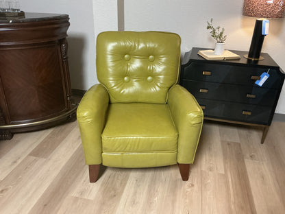 Vintage Leather Button Tufted Recliner by Lane