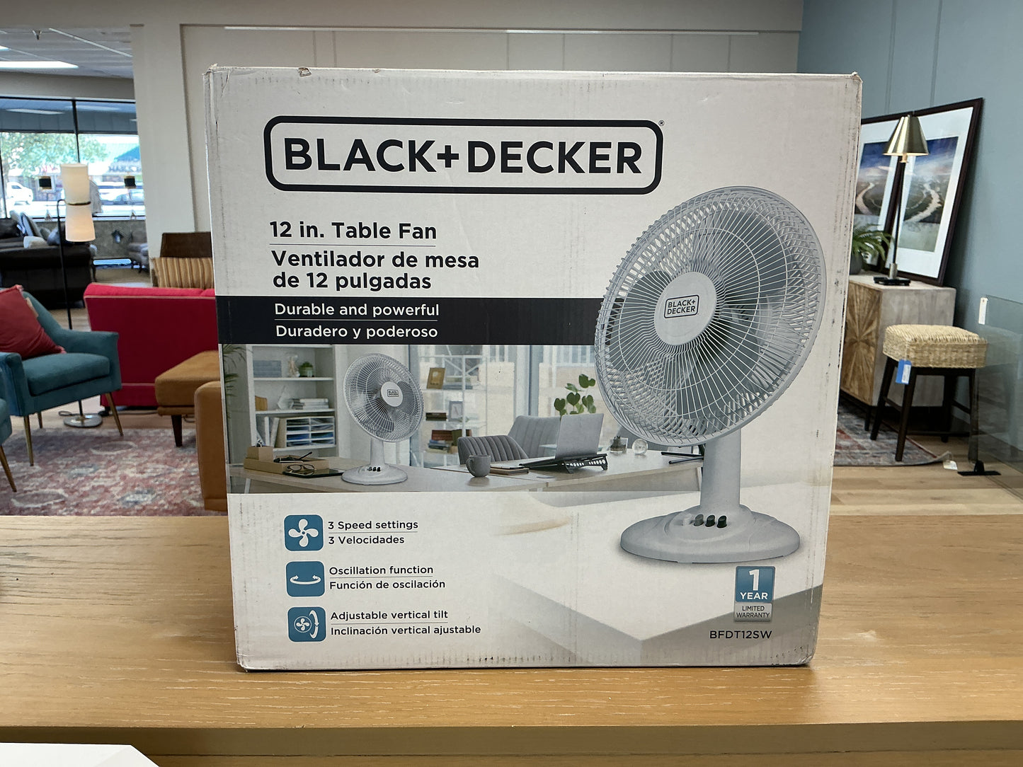 Black+Decker 12” Table Fan