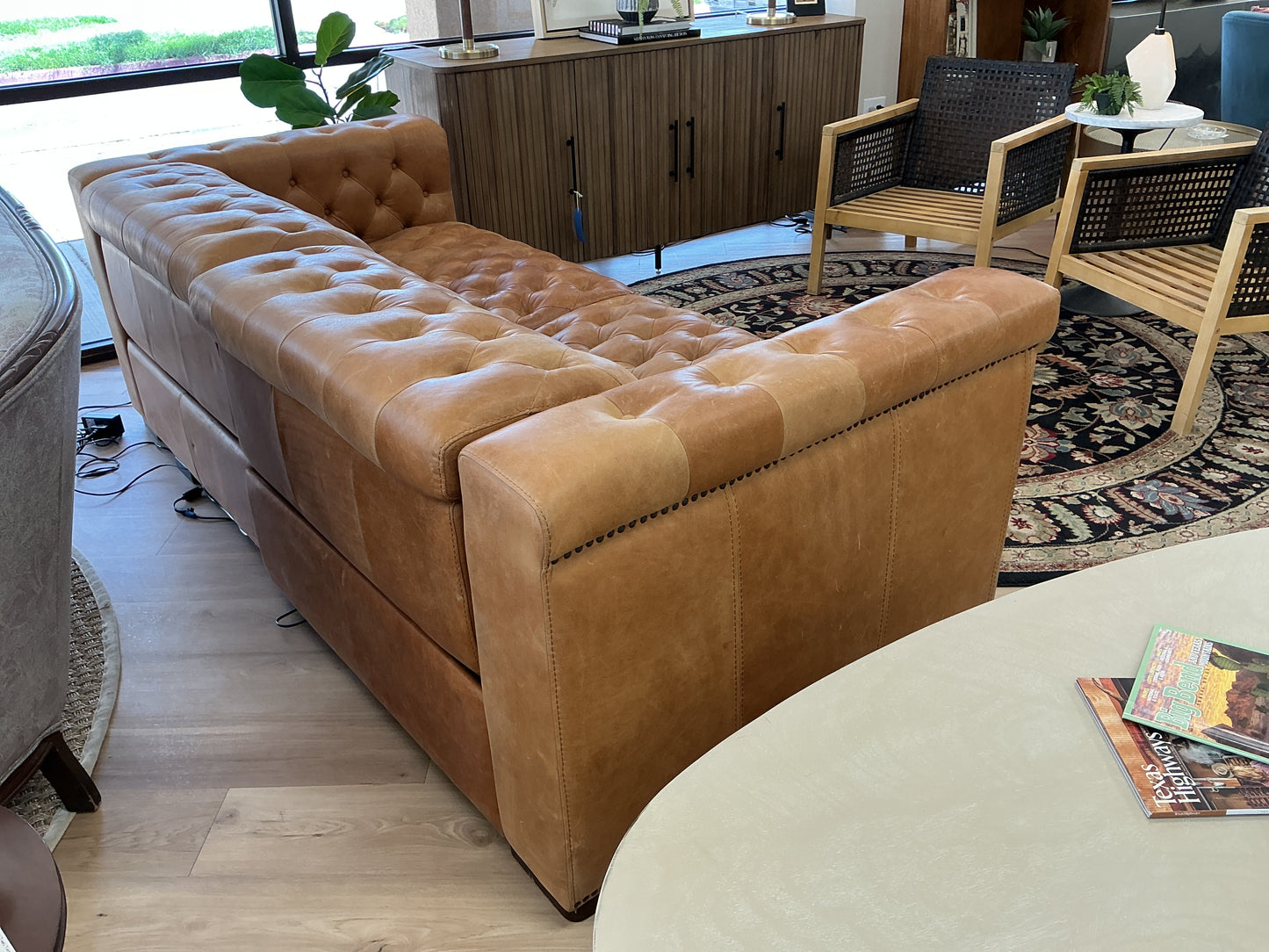 Sauvion  Reclining Leather Sofa