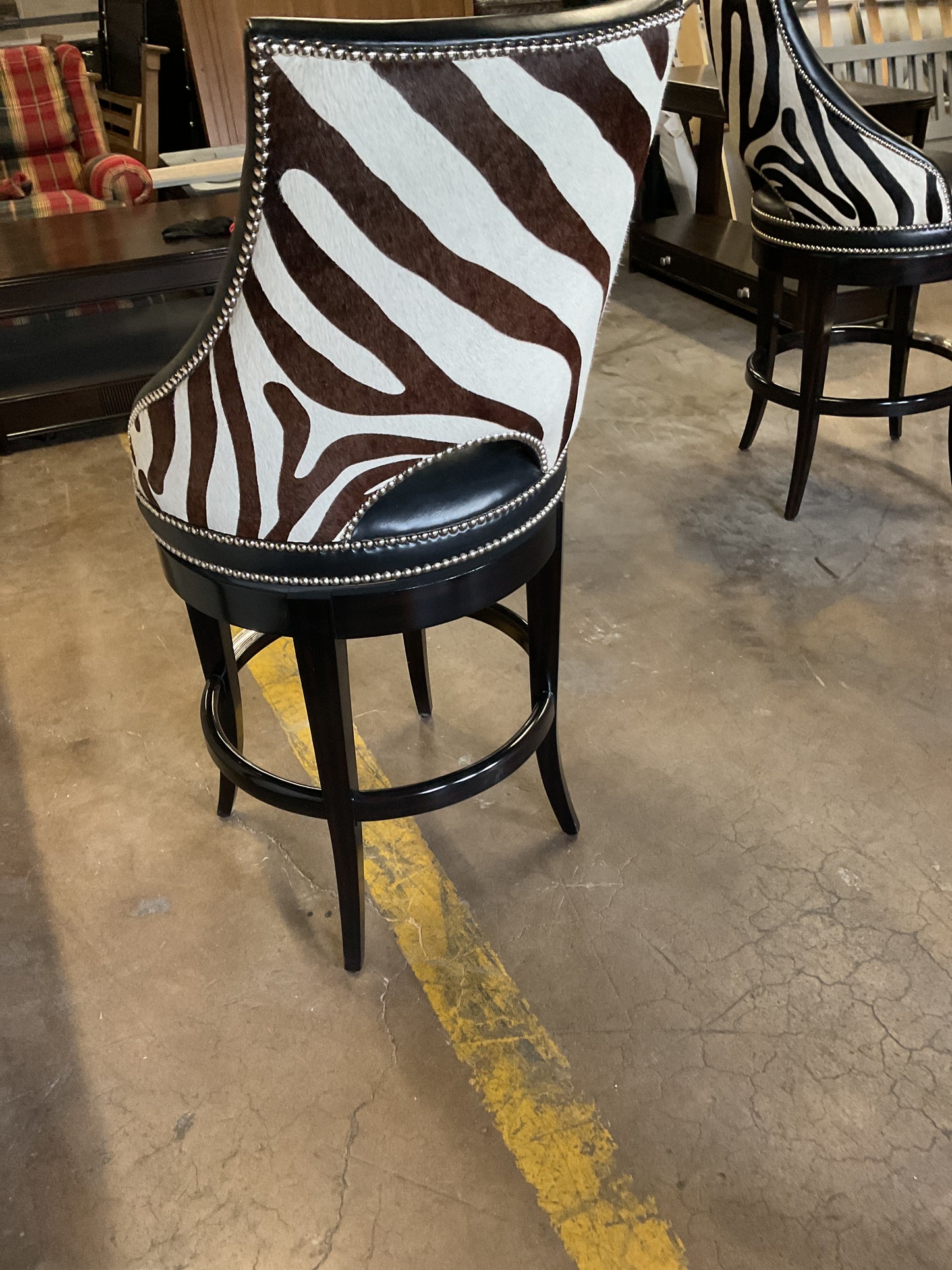 Ambella Home Zebrano Swivel Counter Stool