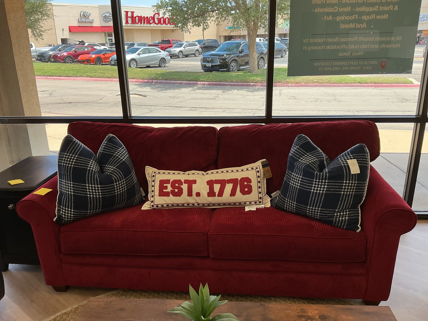 Channel Stripes Rolled Arm Sleeper Sofa