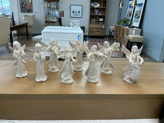 Dresden Vintage Porcelain Angel Musician figurines set of 8