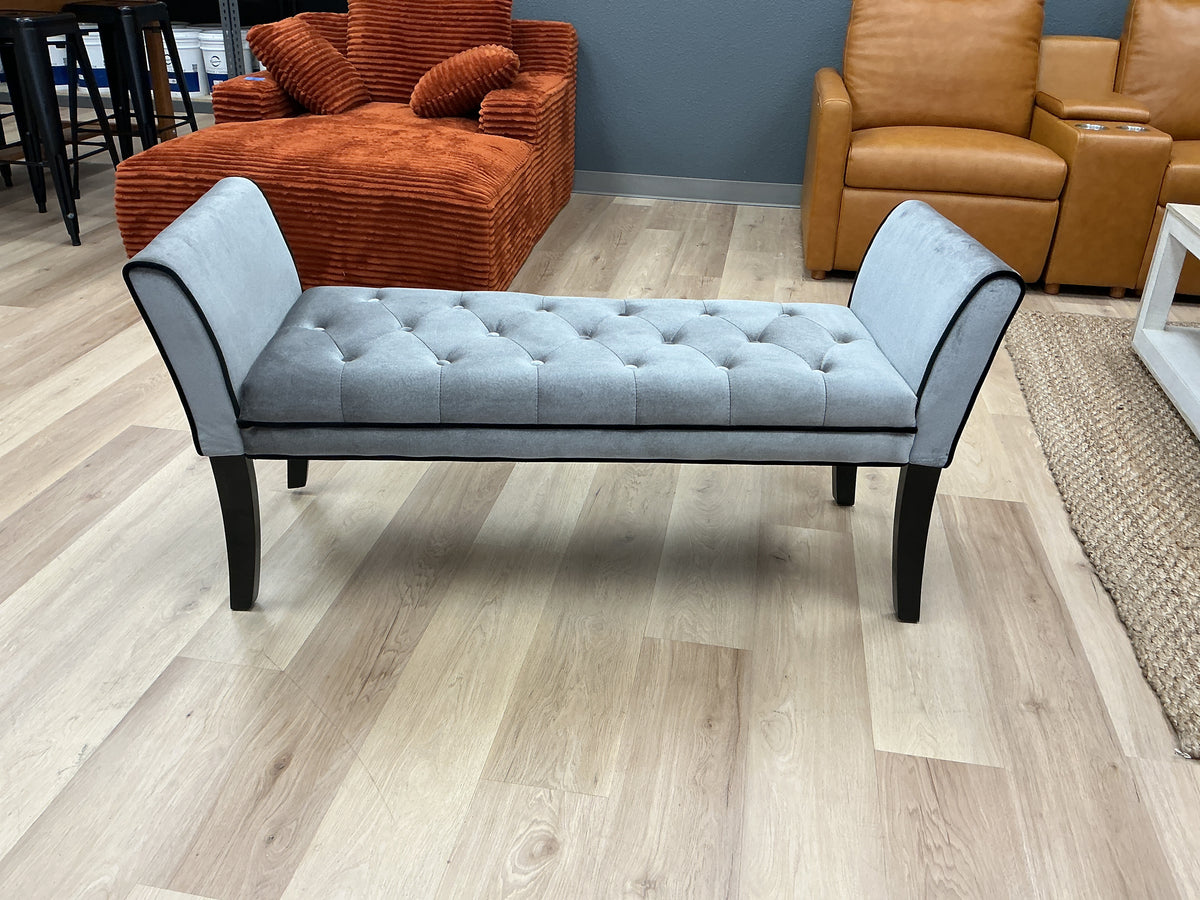 Armen Living Chatham Gray Accent Bench