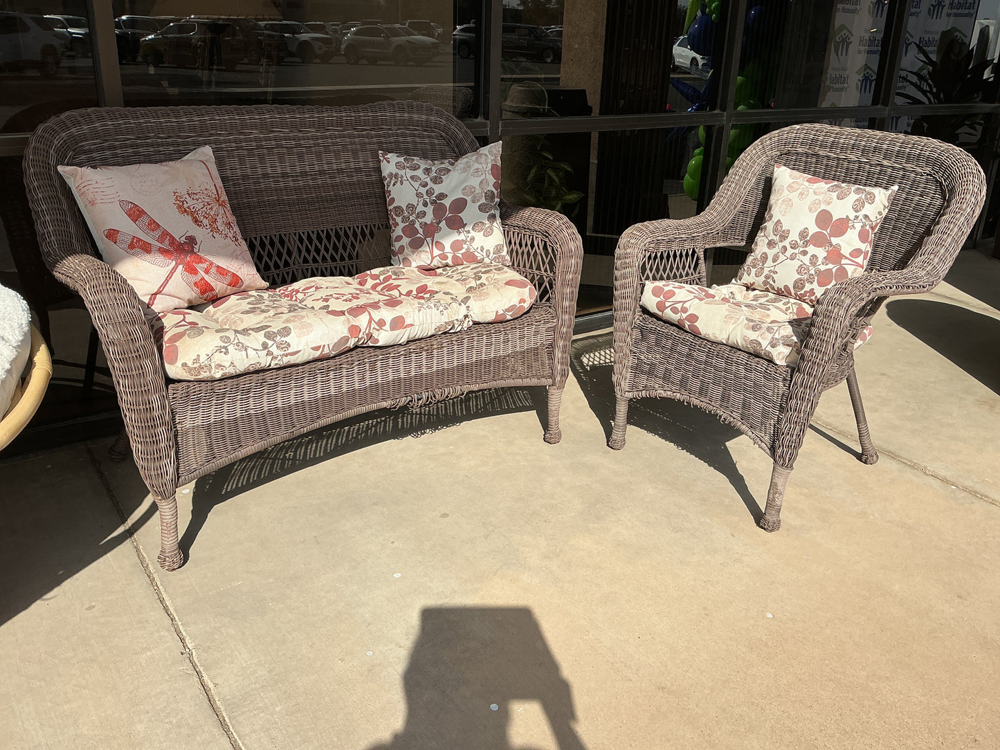 2pc Outdoor Wicker Set