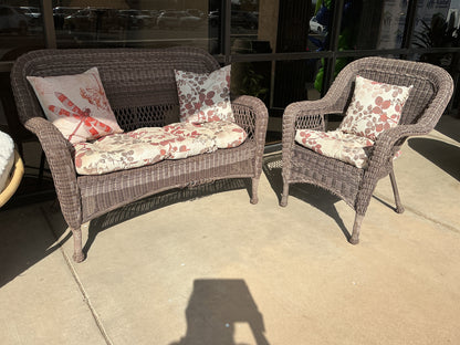 2pc Outdoor Wicker Set