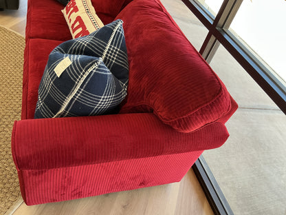 Channel Stripes Rolled Arm Sleeper Sofa