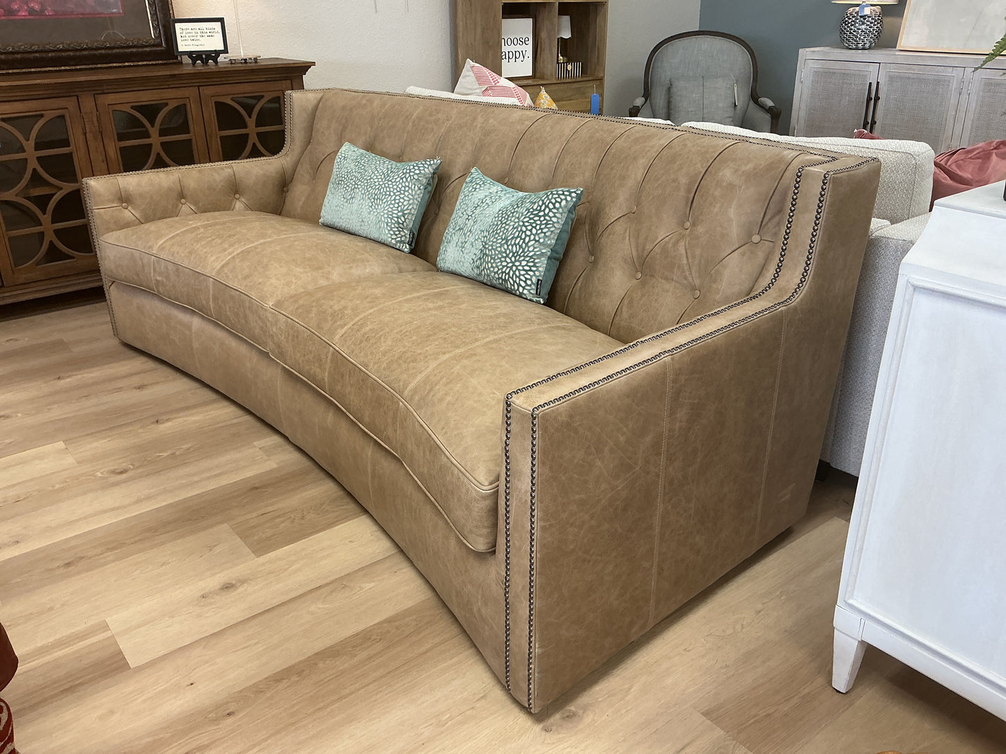 Candace 96”Genuine Leather Sofa by Bernhardt