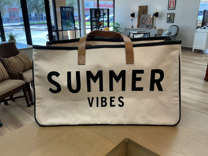 Santa Barbara “SUMMER VIBES” Canvas Tote
