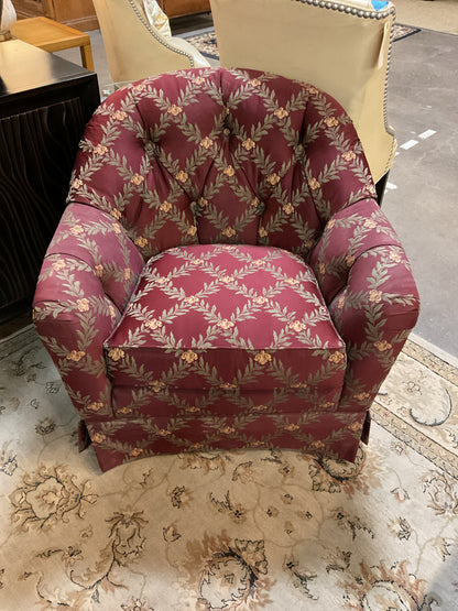 Sherrill Floral Tufted Accent Chair