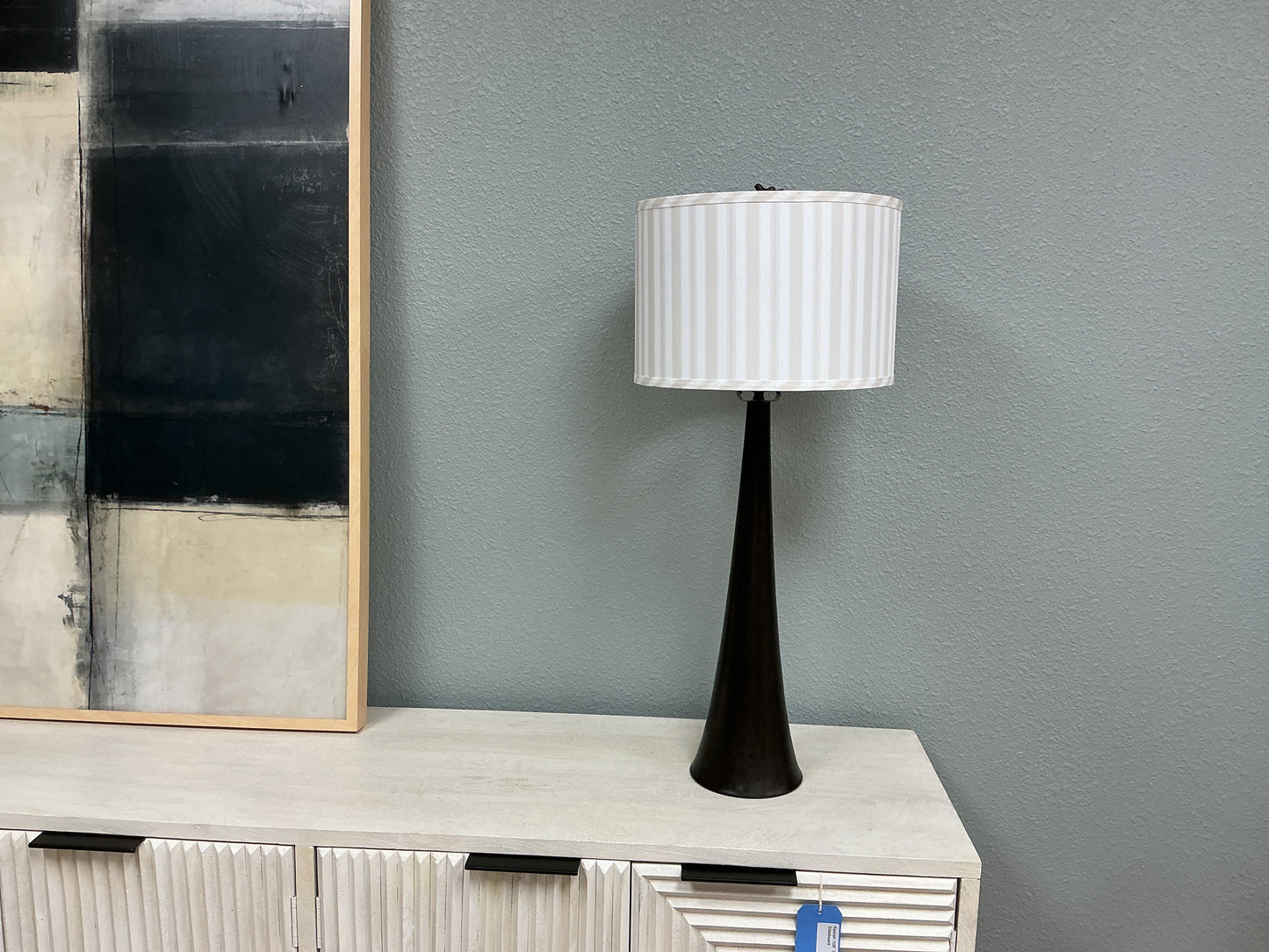 Tall Metal Conical Lamp w/Shade