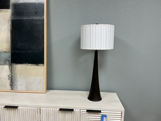 Tall Metal Conical Lamp w/Shade