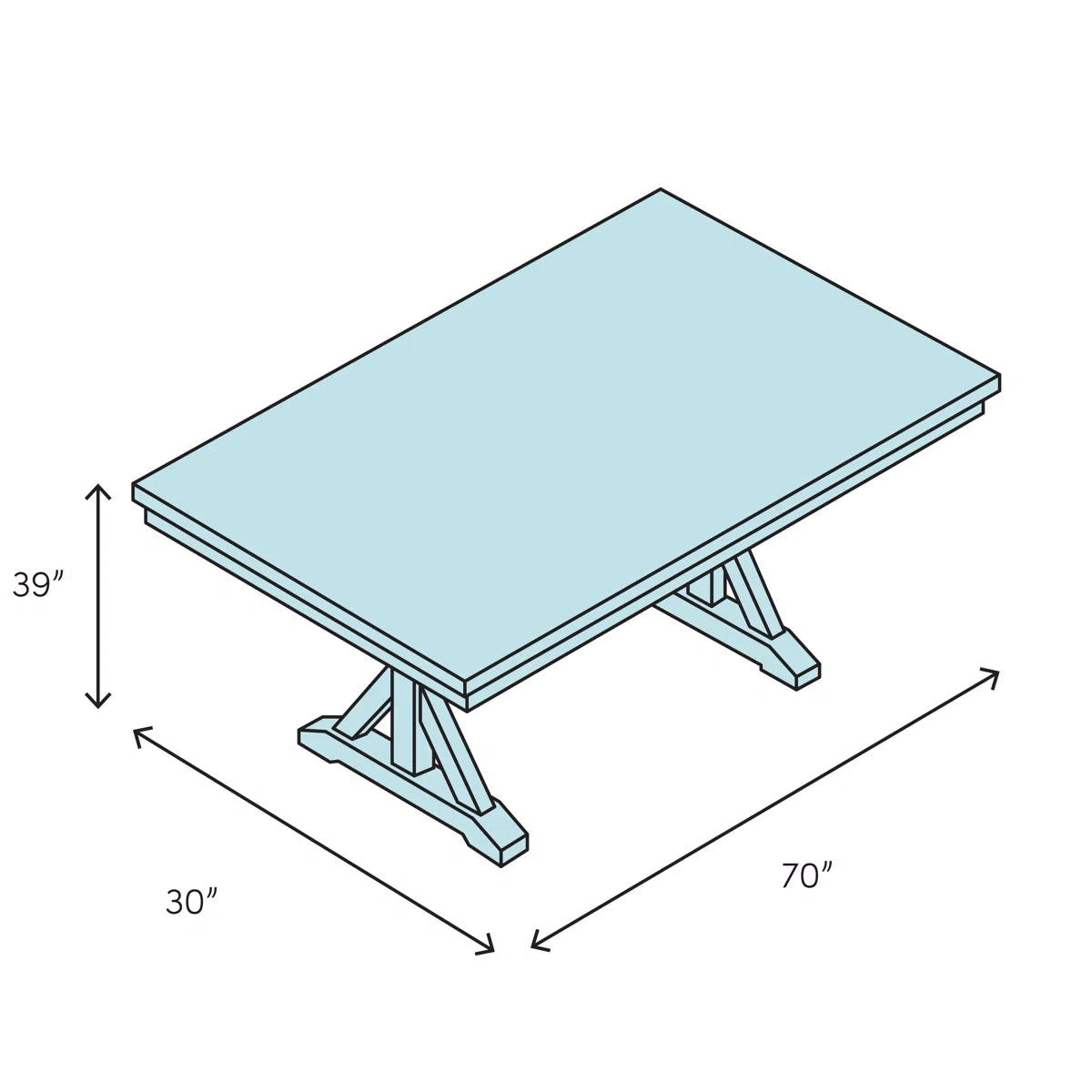 Jackeline Solid Wood Dining Table