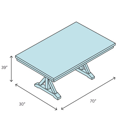 Jackeline Solid Wood Dining Table