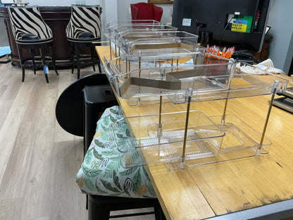 2-Tier Clear Acrylic Storage Organizer w/Pullout Drawer