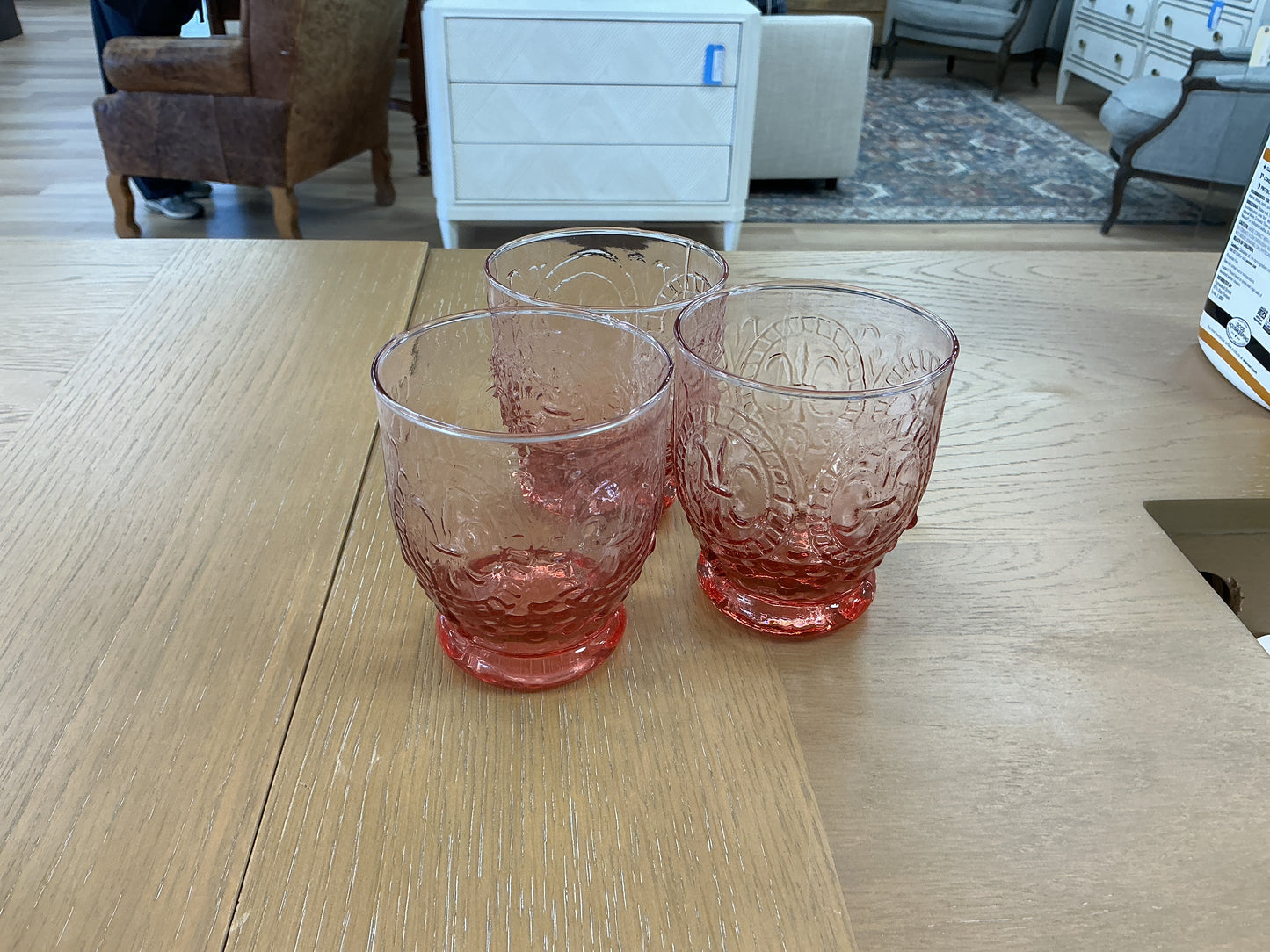 April Cornell Silvestri Pink Juice Glasses (Set of 3)