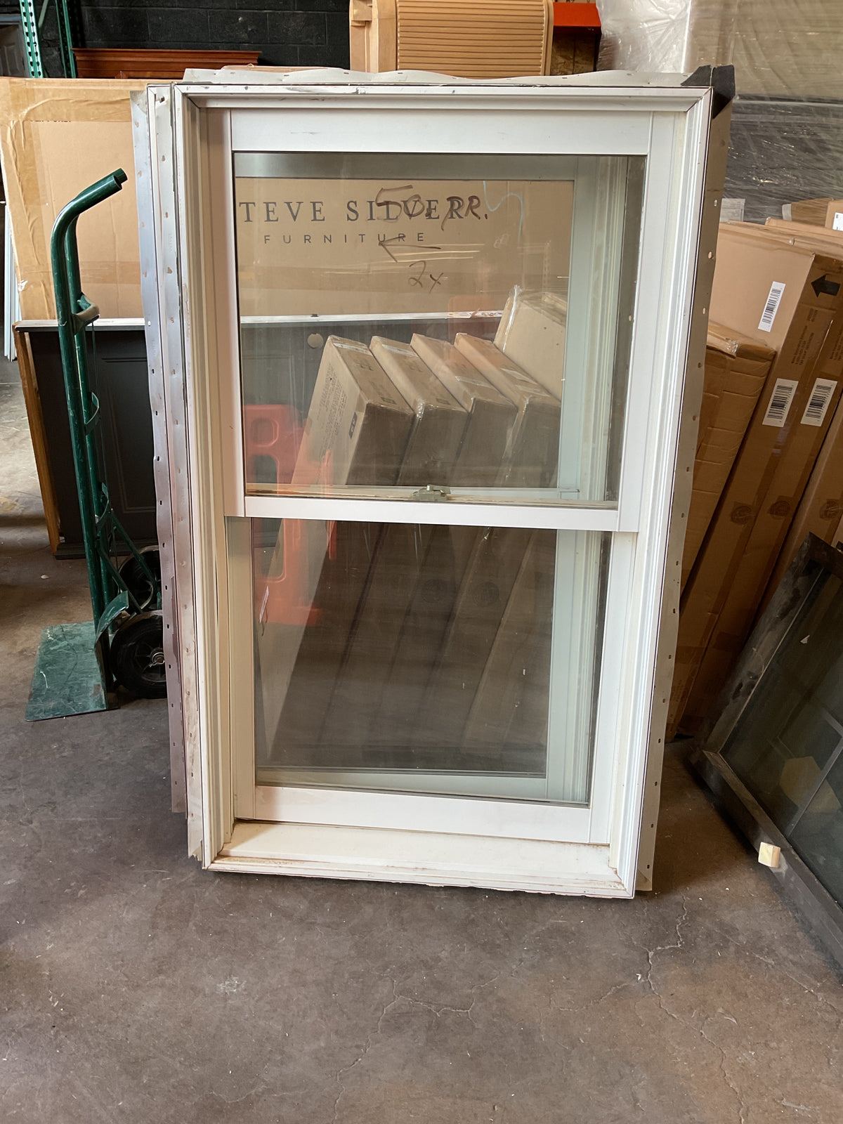 White Vinyl Double Hung Window