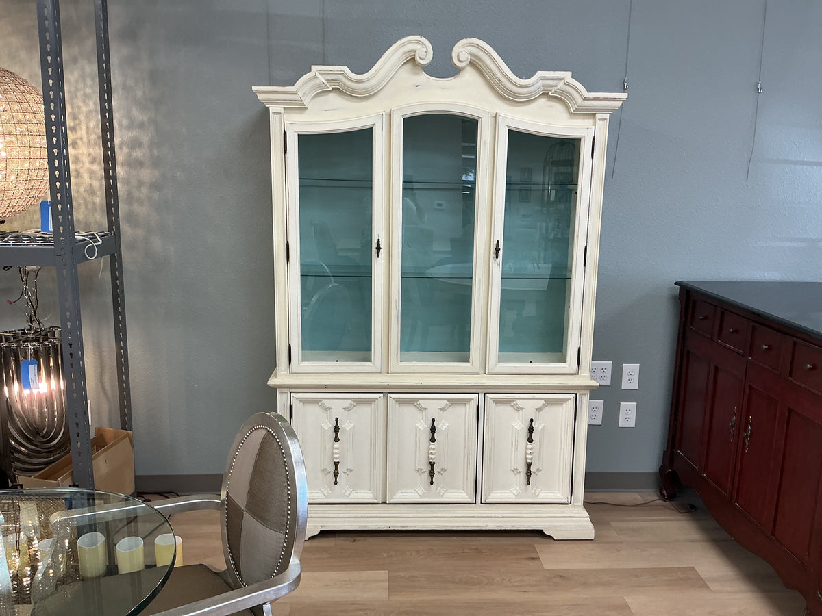 Painted French Country China Cabinet