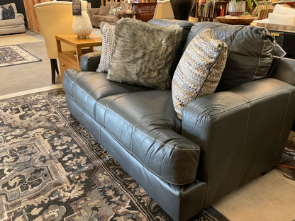Arieyanna 67” Italian Leather Match Loveseat
