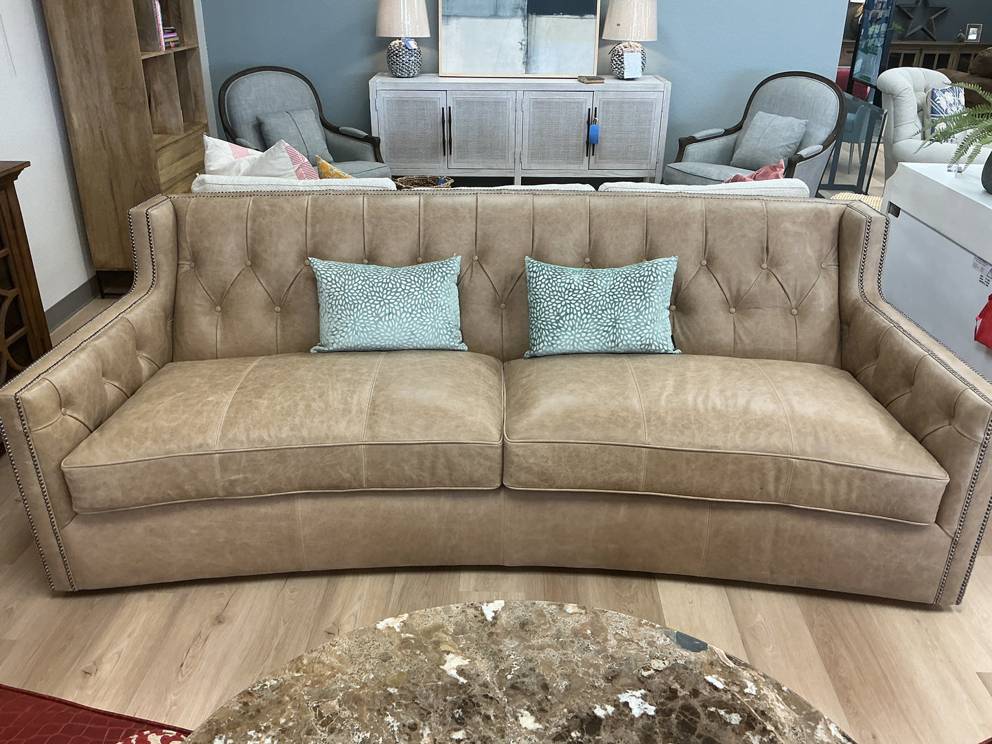 Candace 96”Genuine Leather Sofa by Bernhardt