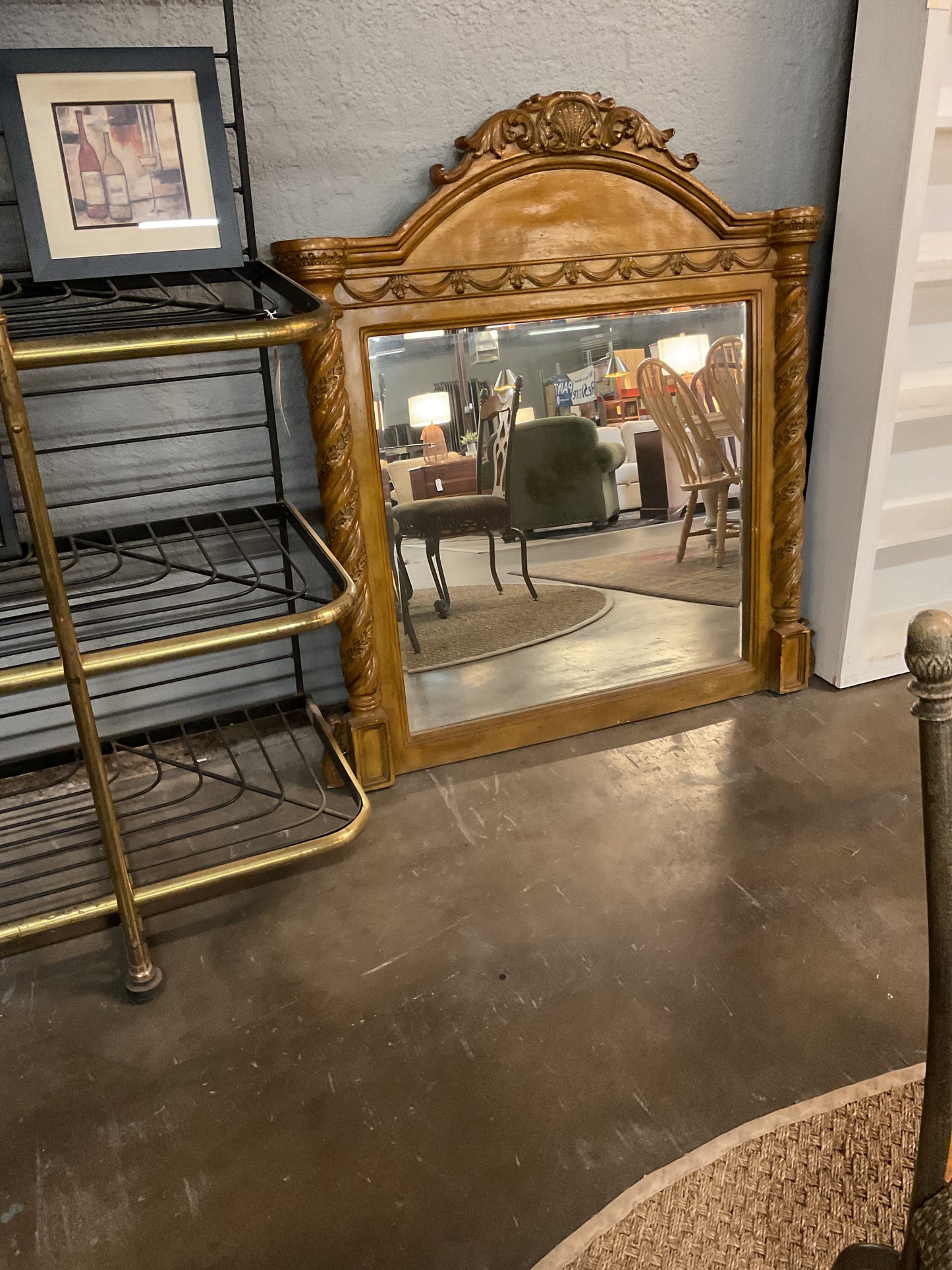 Traditional-Style Wooden Mirror