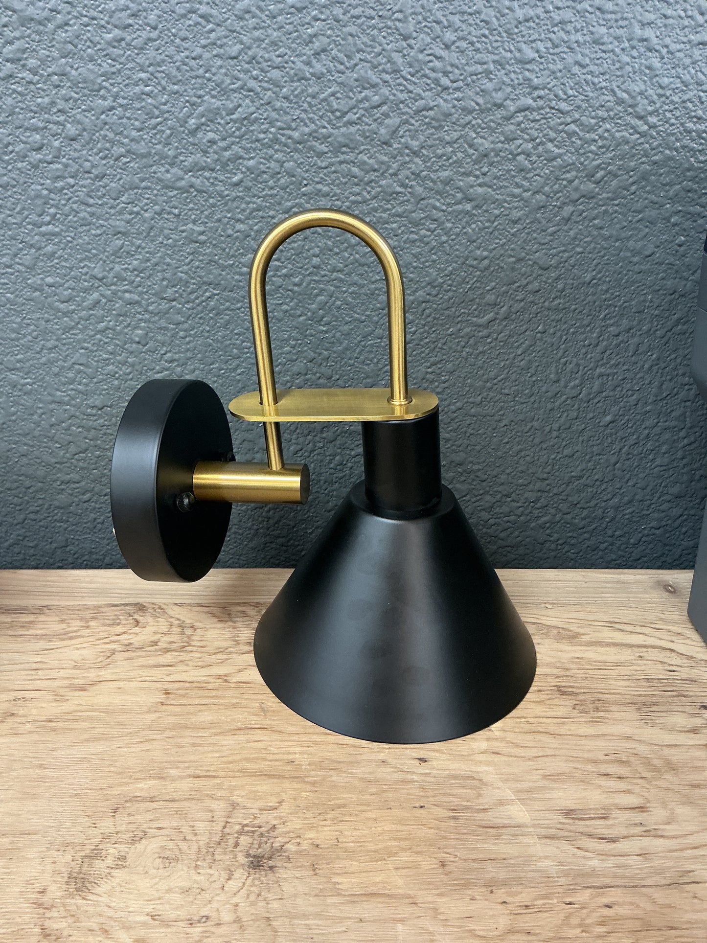Modern Black w/Gold Finish Wall Sconce