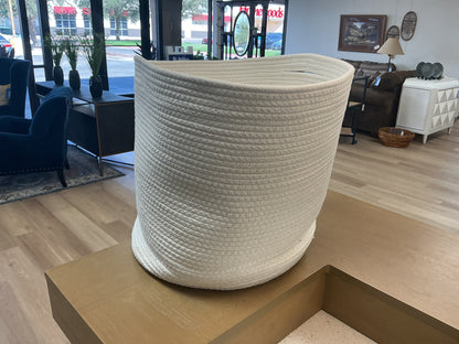 Decorative Coiled Rope Basket (Cream)