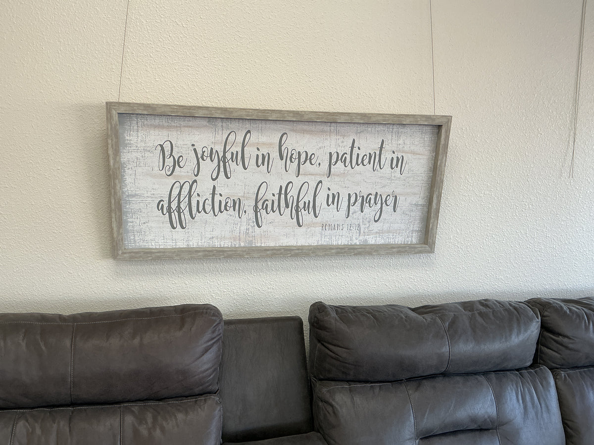 Bible Verse Wall Art Romans 12:12