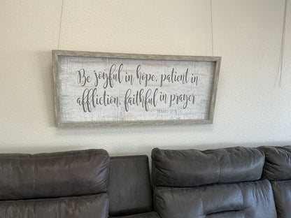 Bible Verse Wall Art Romans 12:12