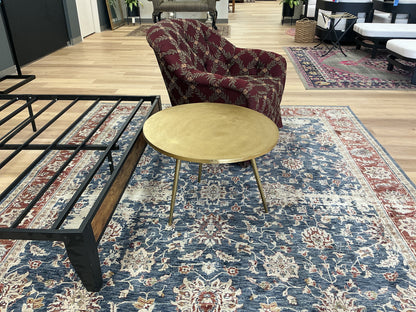 Gold Cast Aluminum Round Table