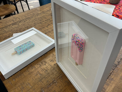 Framed 3D Popsicle Pop Art (Set of 2)