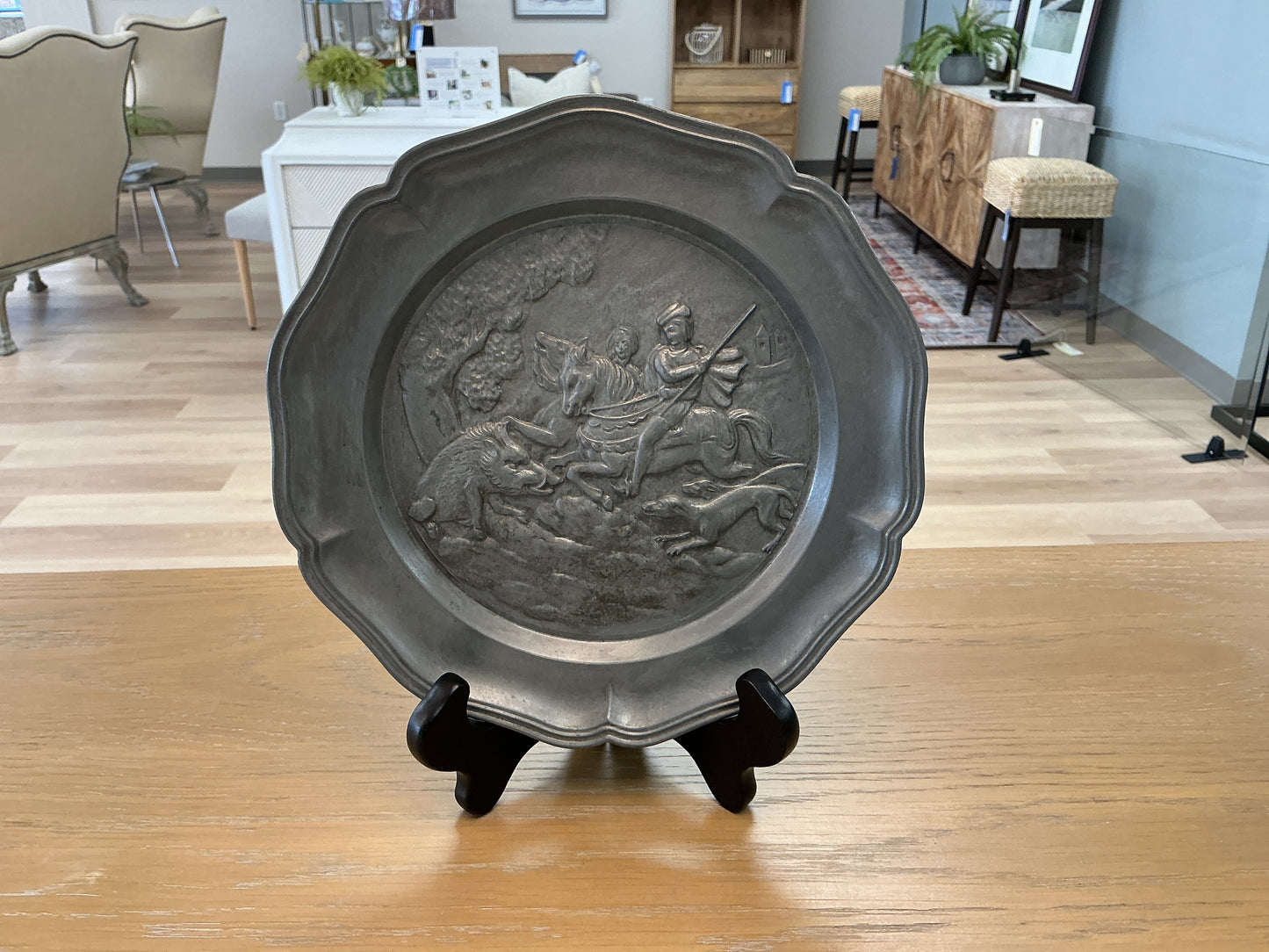Pewter Wall Plates 9” L x 9” W