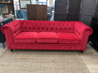 Chesterfield Styled Upholstered Sofa