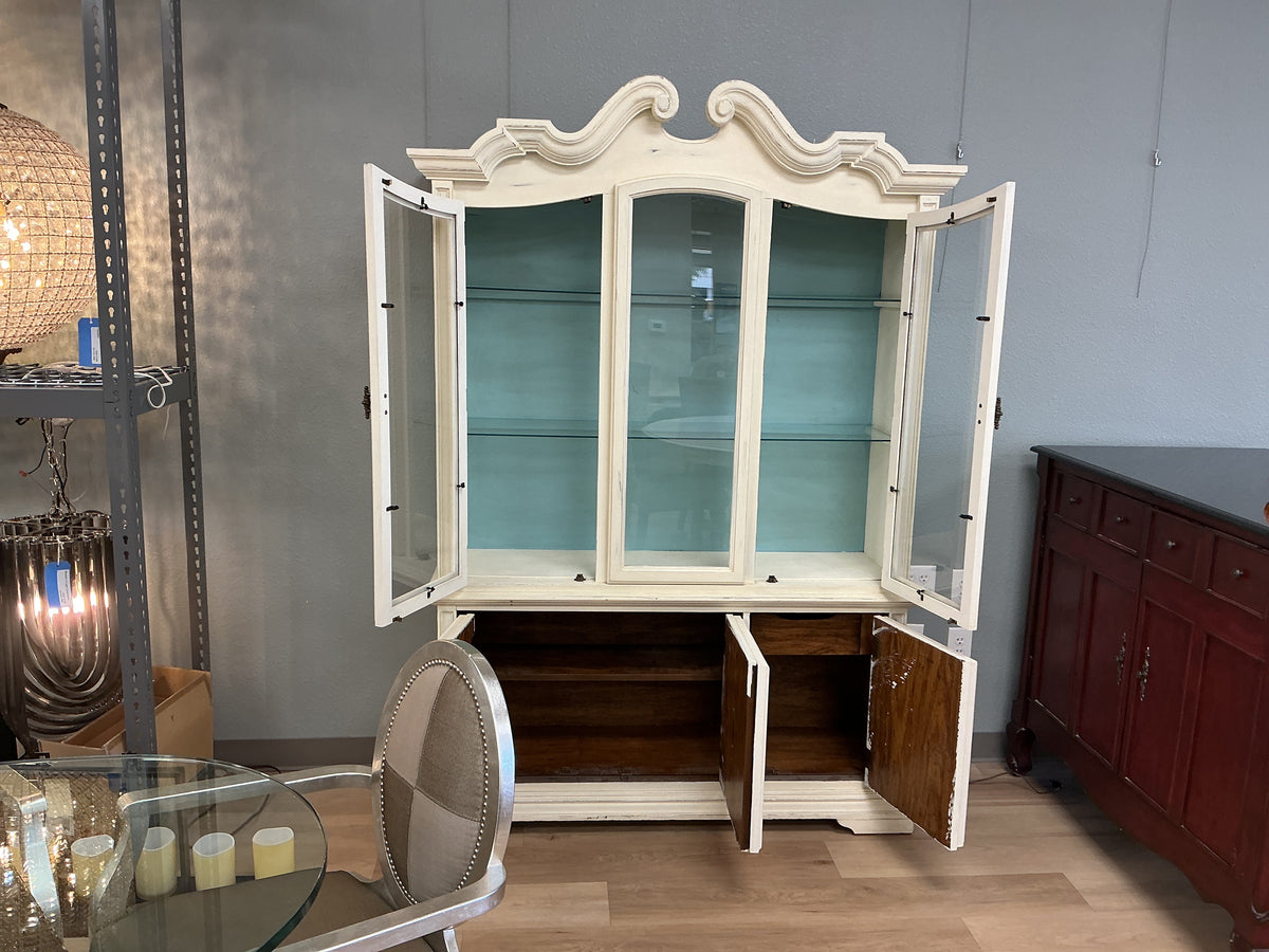 Painted French Country China Cabinet
