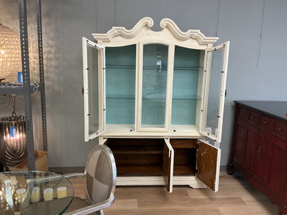 Painted French Country China Cabinet