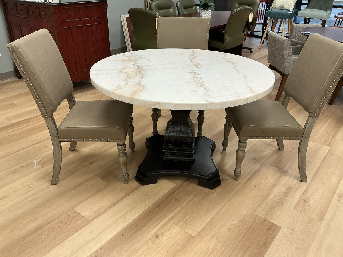 Elfredo Round Marble Dining Table
