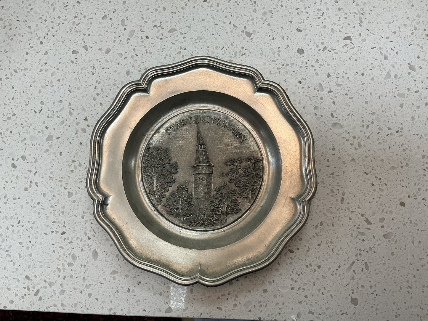 German Pewter Wall Plate